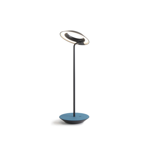 Royyo LED Desk Lamp in Matte black/azure felt (240|RYO-SW-MTB-AZF-DSK)
