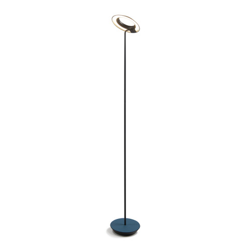 Royyo LED Floor Lamp in Matte black/azure felt (240|RYO-SW-MTB-AZF-FLR)