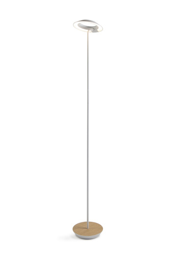 Royyo LED Floor Lamp in Matte white/white oak (240|RYO-SW-MWT-WOK-FLR)