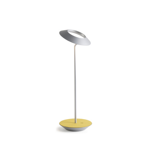 Royyo LED Desk Lamp in Silver, honeydew felt (240|RYO-SW-SIL-HDF-DSK)