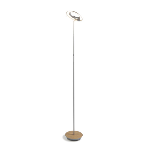 Royyo LED Floor Lamp in Silver/white oak (240|RYO-SW-SIL-WOK-FLR)