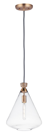 Abbott One Light Pendant in Weathered Oak / Antique Brass (16|10101CLWOAB)