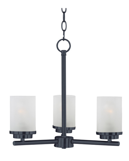 Corona Three Light Chandelier in Black (16|10203FTBK)