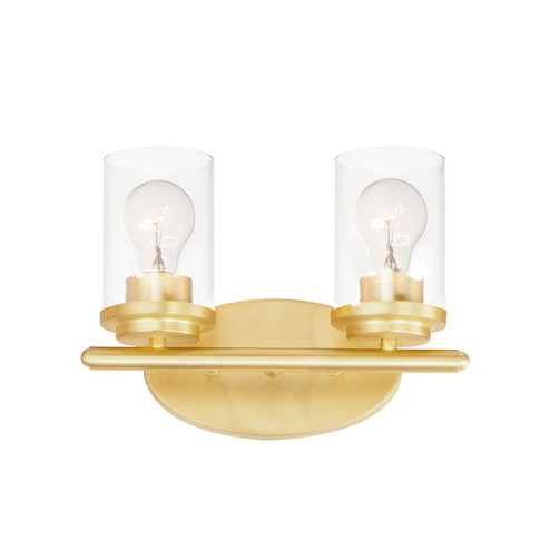 Corona Two Light Bath Vanity in Satin Brass (16|10212CLSBR)