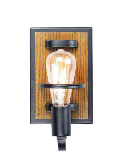 Black Forest One Light Wall Sconce in Black / Ashbury (16|10301BKASB)
