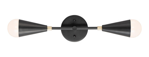 Lovell LED Wall Sconce in Black / Satin Brass (16|11262BKSBR/BUL)