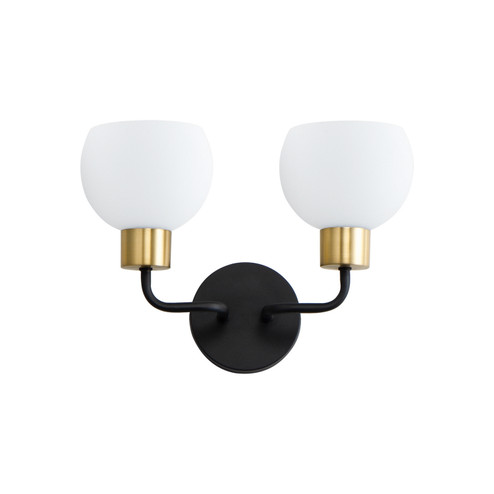 Coraline Two Light Wall Sconce in Bronze / Satin Brass (16|11272SWBZSBR)