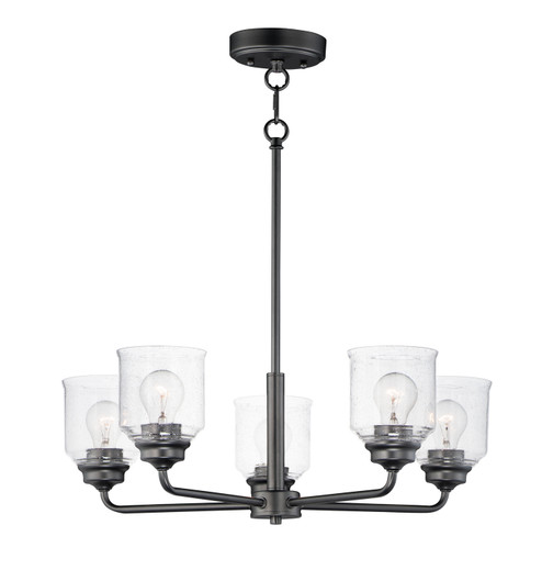 Acadia Five Light Chandelier in Black (16|12266CDBK)