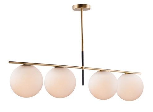 Vesper Four Light Pendant in Satin Brass / Black (16|26036SWSBRBK)