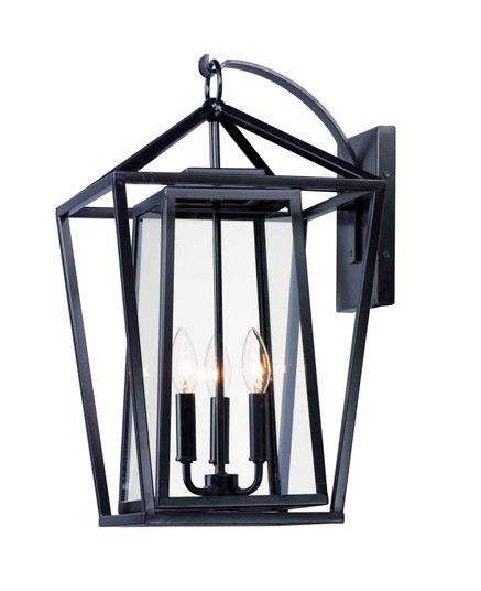 Artisan Three Light Outdoor Wall Lantern in Black (16|3176CLBK)