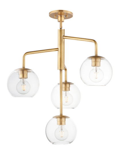 Branch Four Light Pendant in Natural Aged Brass (16|38414CLNAB)