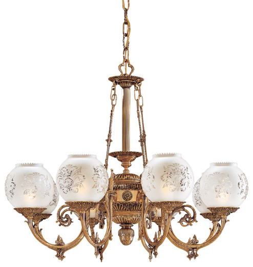 Metropolitan Eight Light Chandelier in Antique Classic Brass (29|N801908)