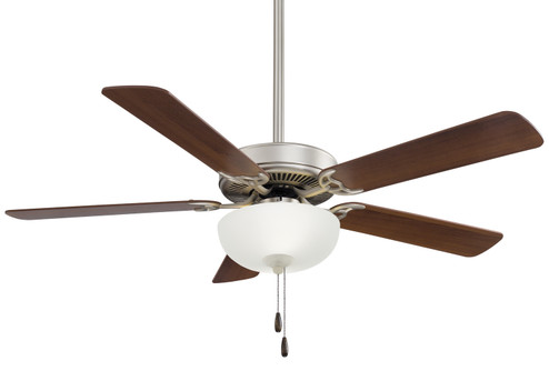 Contractor Ii Uni-Pack 52''Ceiling Fan in Brushed Steel W/ Dark Walnut (15|F448L-BS/DW)