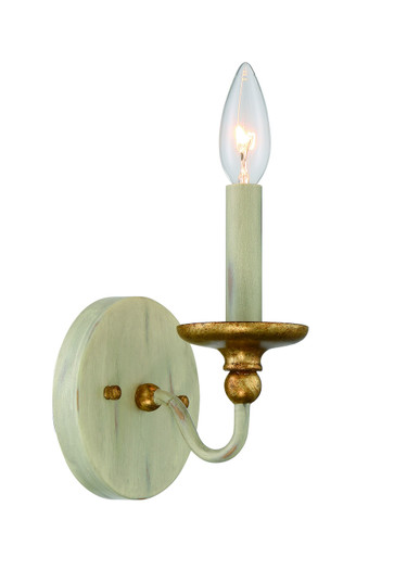 Westchester County One Light Wall Sconce in Farmhouse White w/Gilded Gold Leaf (7|1041-701)
