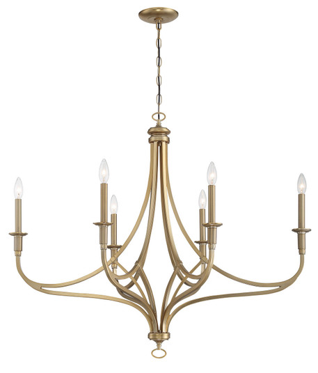 Covent Park Six Light Chandelier in Brushed Honey Gold (7|1097-740)