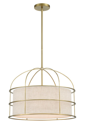 Gateway Park Five Light Pendant in Soft Brass (7|2155-695) Gateway Park Five Light Pendant in Soft Brass (7|2155-695)