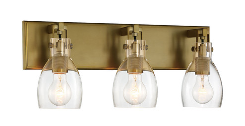 Tiberia Three Light Bath Bar in Soft Brass (7|2273-695)