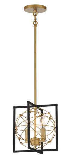 Titans Trace Two Light Mini Pendant in Sand Coal w/Painted Honey Gold (7|3912-707A)