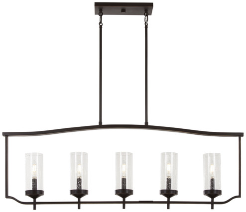 Elyton Five Light Island Pendant in Downton Bronze With Gold Highl (7|4645-579)