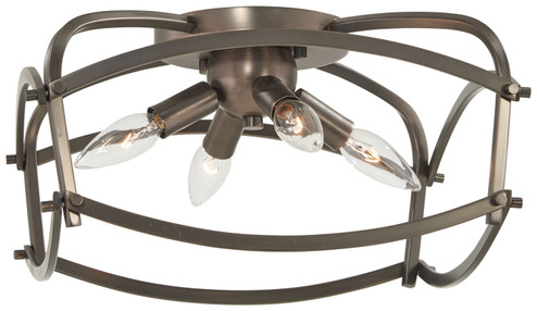 Jupiter's Canopy Four Light Flush Mount in Harvard Court Bronze (7|4779-281)