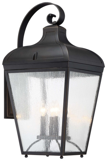 Marquee Four Light Outdoor Wall Mount in Oil Rubbed Bronze W/ Gold High (7|72487-143C)