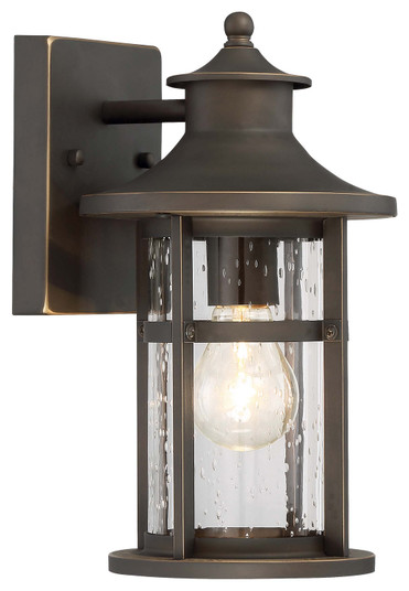Highland Ridge One Light Outdoor Wall Lamp in Oil Rubbed Bronze W/ Gold High (7|72551-143C)