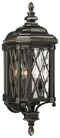 Bexley Manor Four Light Outdoor Wall Mount in Coal W/Gold Highlights (7|9321-585)