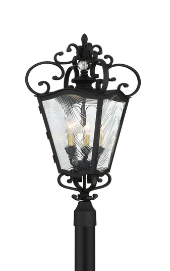 Brixton Ivy Two Light Outdoor Post Mount in Coal W/Honey Gold Highlight (7|9335-661)