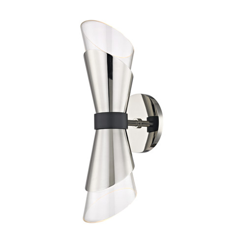 Angie LED Wall Sconce in Polished Nickel/Black (428|H130102-PN/BK)