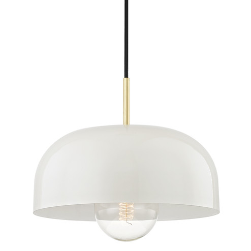 Avery One Light Pendant in Aged Brass/Cream (428|H199701L-AGB/CR)