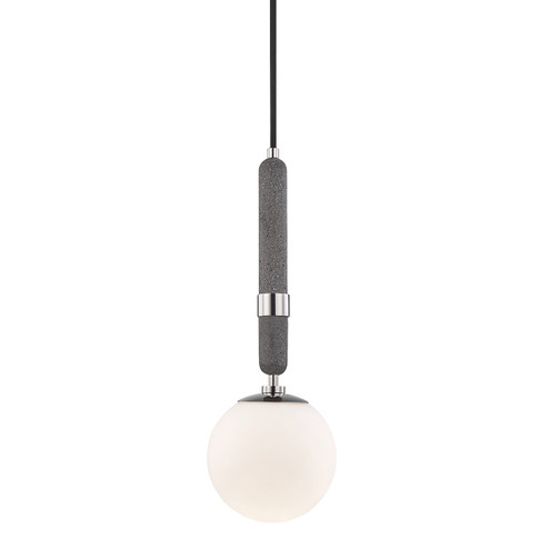 Brielle One Light Pendant in Polished Nickel (428|H289701S-PN)