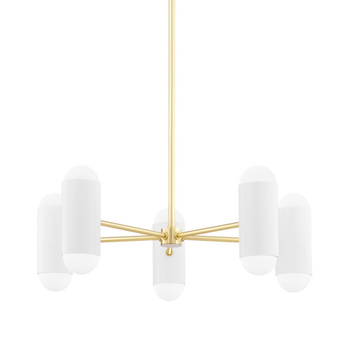 Kira Ten Light Chandelier in Aged Brass/Soft White Combo (428|H484810-AGB/SWH)