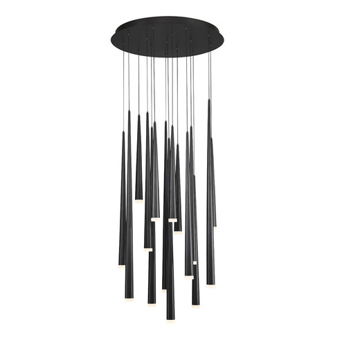 Cascade LED Pendant in Black (281|PD-41815R-BK)