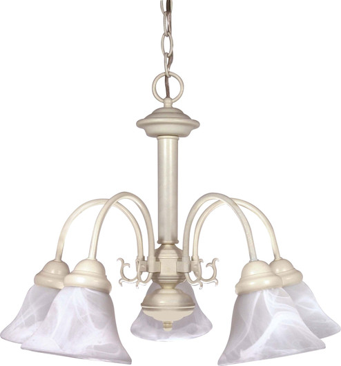 Ballerina Five Light Chandelier in Textured White (72|60-187)