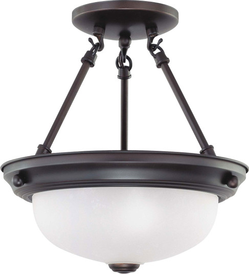 Close to Ceiling Mahogany Bronze Two Light Semi Flush Mount in Mahogany Bronze (72|60-3148)