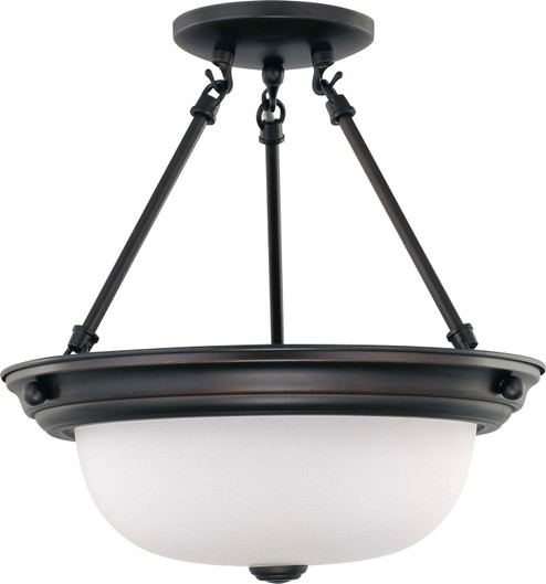 Close to Ceiling Mahogany Bronze Two Light Semi Flush Mount in Mahogany Bronze (72|60-3149)