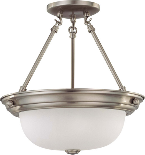 Close to Ceiling Brushed Nickel Two Light Semi Flush Mount in Brushed Nickel (72|60-3245) Close to Ceiling Brushed Nickel Two Light Semi Flush Mount in Brushed Nickel (72|60-3245)