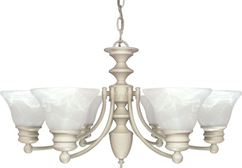 Empire Six Light Chandelier in Textured White (72|60-359)