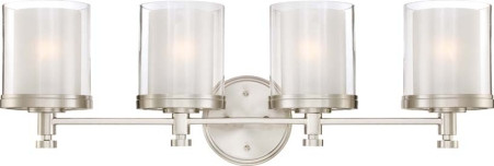 Decker Four Light Vanity in Brushed Nickel (72|60-4644)