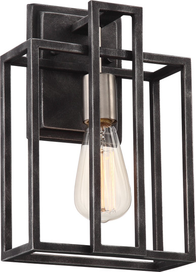 Lake One Light Wall Sconce in Iron Black / Brushed Nickel (72|60-5856)