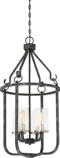 Sherwood Four Light Pendant in Iron Black / Brushed Nickel Accents (72|60-6127)