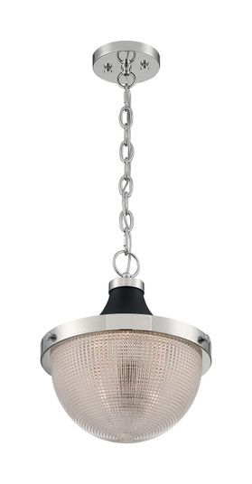 Faro One Light Pendant in Polished Nickel / Black Accents (72|60-7070)