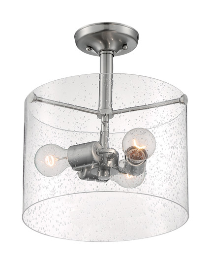 Bransel Three Light Semi Flush Mount in Brushed Nickel (72|60-7188)
