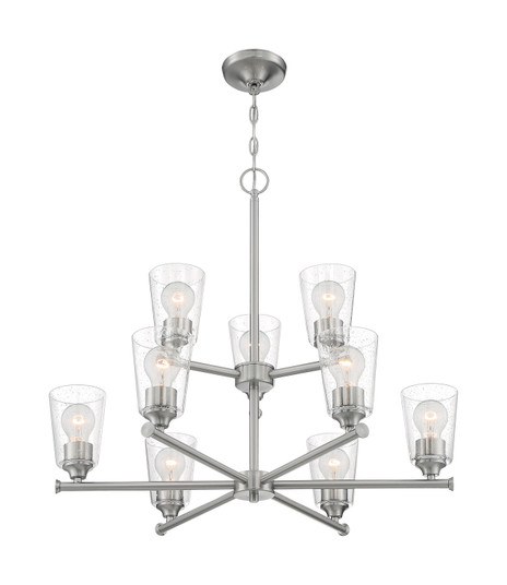 Bransel Nine Light Chandelier in Brushed Nickel (72|60-7189)