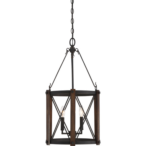 Baron Three Light Foyer Pendant in Marcado Black (10|BRO5203MK)