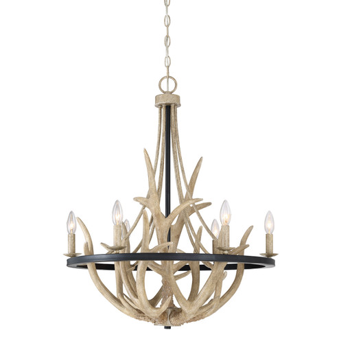 Journey Six Light Chandelier in Earth Black (10|JR5006EK) Journey Six Light Chandelier in Earth Black (10|JR5006EK)