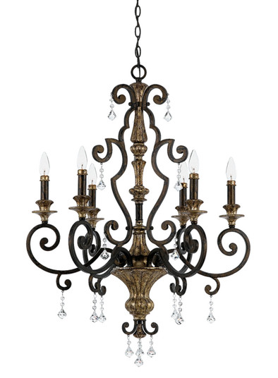 Marquette Six Light Chandelier in Heirloom (10|MQ5006HL)