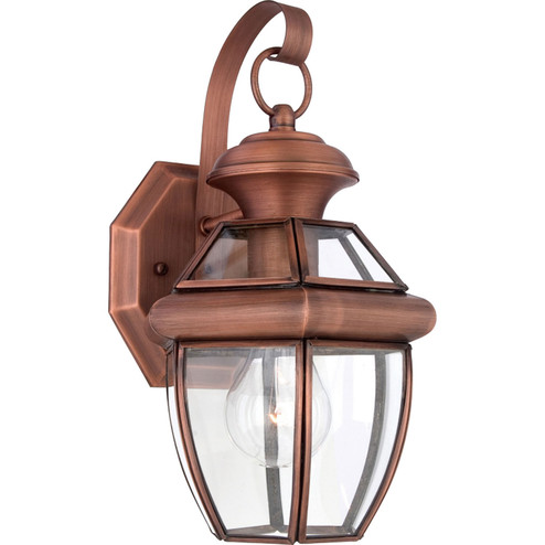 Newbury One Light Outdoor Wall Lantern in Aged Copper (10|NY8315AC)