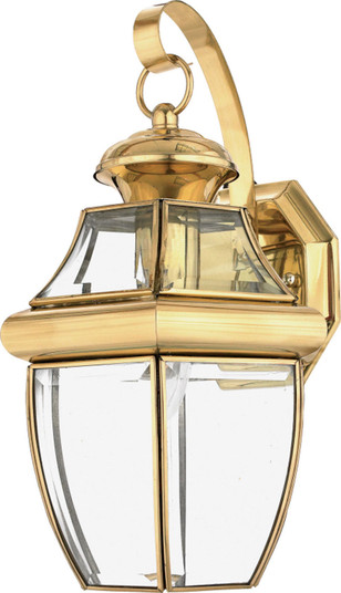 Newbury One Light Outdoor Wall Lantern in Polished Brass (10|NY8316B)