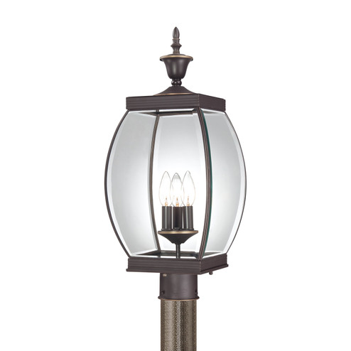 Oasis Three Light Outdoor Post Lantern in Medici Bronze (10|OAS9009Z)